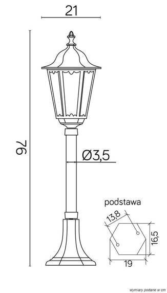 Słupek Oświetleniowy SU-MA Retro Midi K 5002/3/M