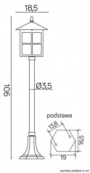 Słupek Oświetleniowy SU-MA Wenecja K 5002/2/KW