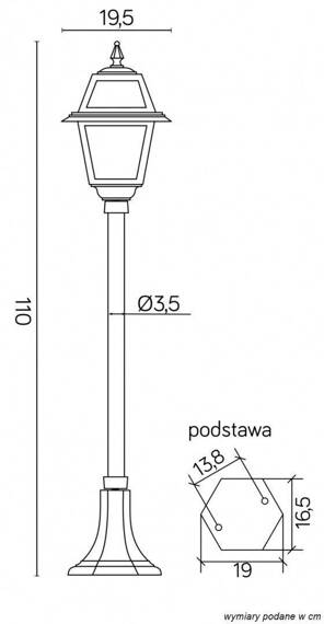 Słupek Oświetleniowy SU-MA Wenecja K 5002/2/N