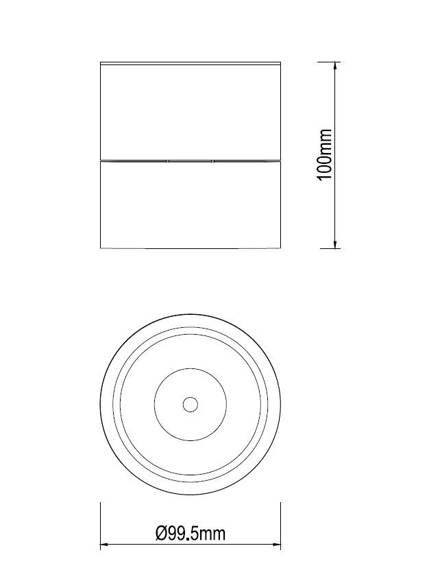 Spot Ledowy w kolorze białym Dann Lux Design LERI WH12 DLD5239 Biały