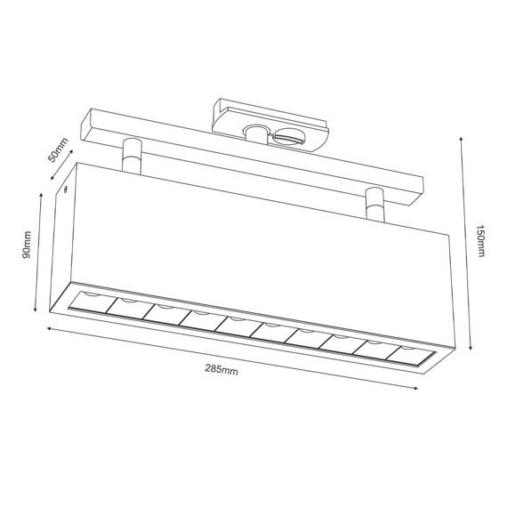 Spot do szynoprzewodu 6326 Bros Line A-glare track 10 3000K