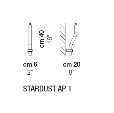 Stardust AP 1 Lampa Ścienna Vistosi klasyczna kryształowa