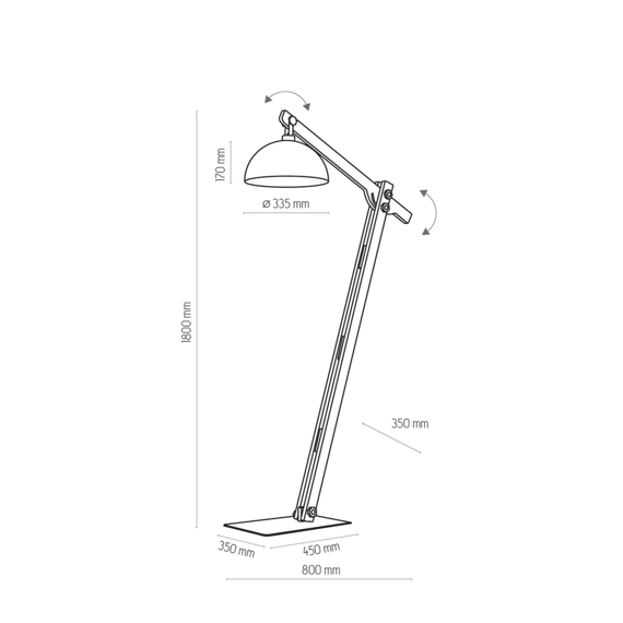 Stojąca Lampa Podłogowa TK Lighting Oslo 5023 