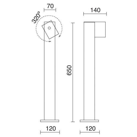 Suevis 452A-L0107A-04 Lampa stojąca zewnętrzna Novolux