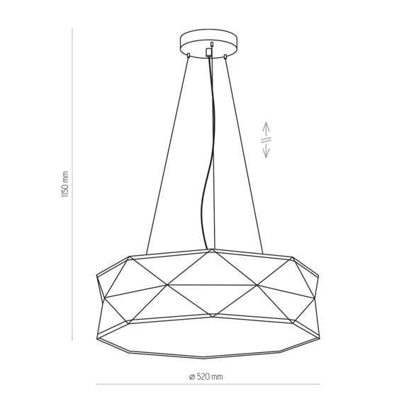 TK Lighting Kantoor 3312 Oprawa wisząca  