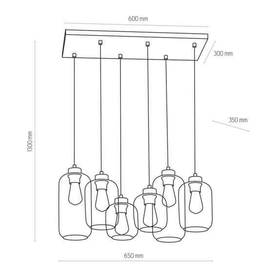 TK Lighting Marco 1027 Zwis 