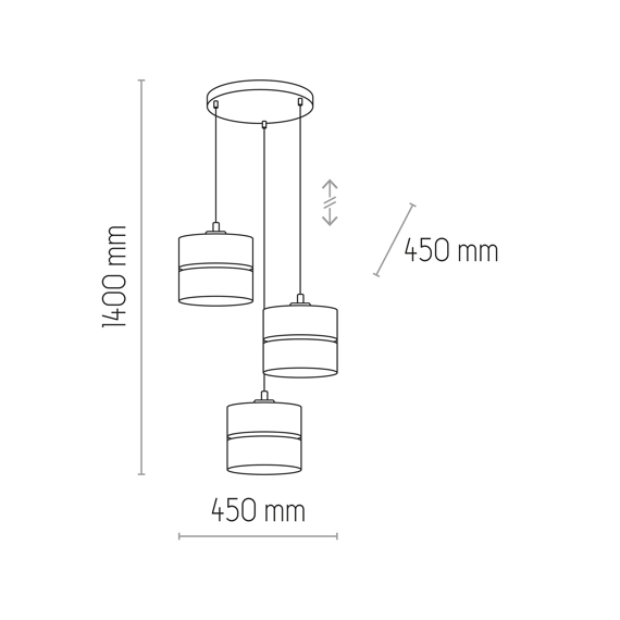 TK Lighting Oprawa wisząca Linobianco 6575