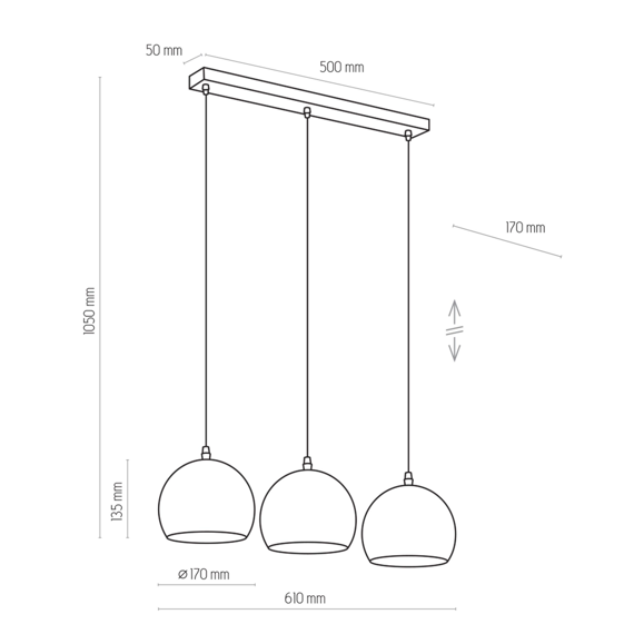 TK Lighting Yoda Lampa Wisząca 2081