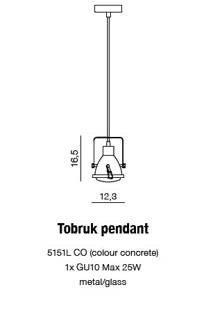 Tobruk AZ1585 Lampa Wisząca Azzardo 