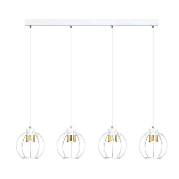 Wisząca lampa AJAX 4 WHITE/GOLD czarny-Złoty (1224/4) - Emibig