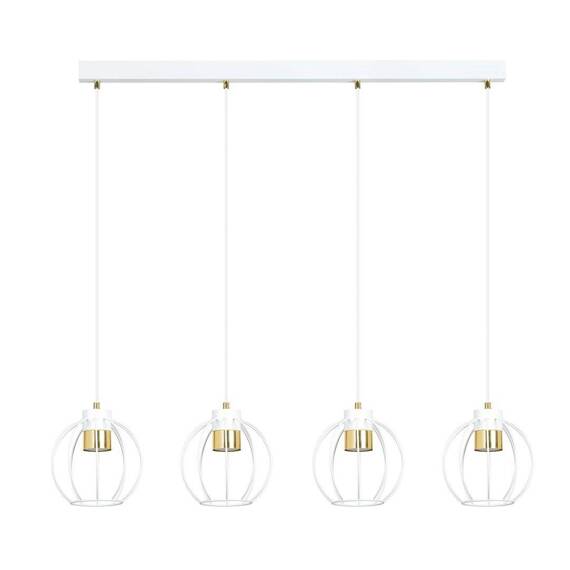 Wisząca lampa AJAX 4 WHITE/GOLD czarny-Złoty (1224/4) - Emibig