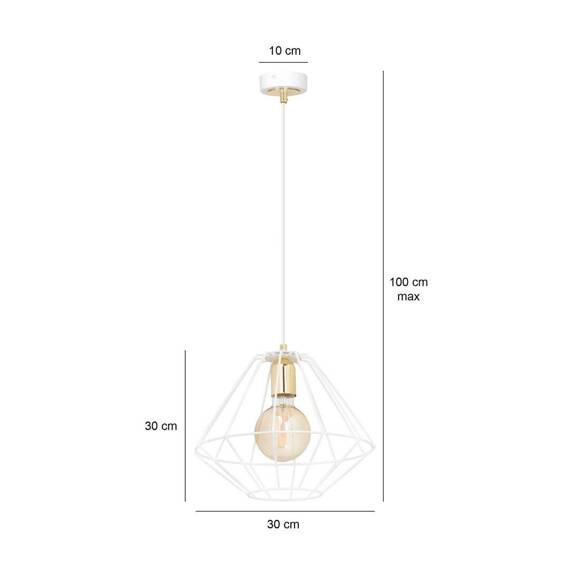 Wisząca lampa ALTEO 1 WHITE biały (226/1) - Emibig