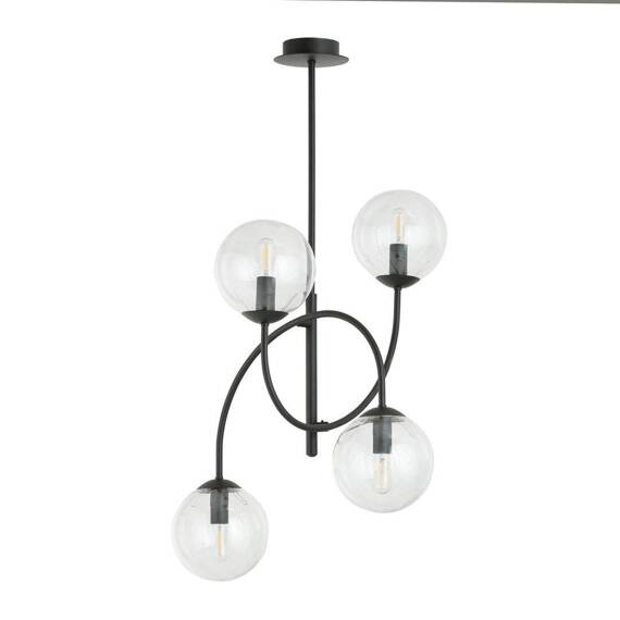 Wisząca lampa ARCHI 4B BL TRANSPARENT czarny (1286/4B) - Emibig