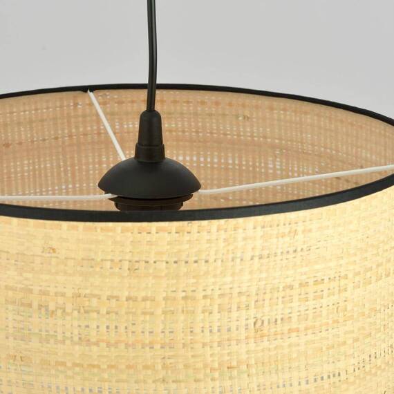 Wisząca lampa ASTON 1 RATTAN czarny (1149/1) - Emibig