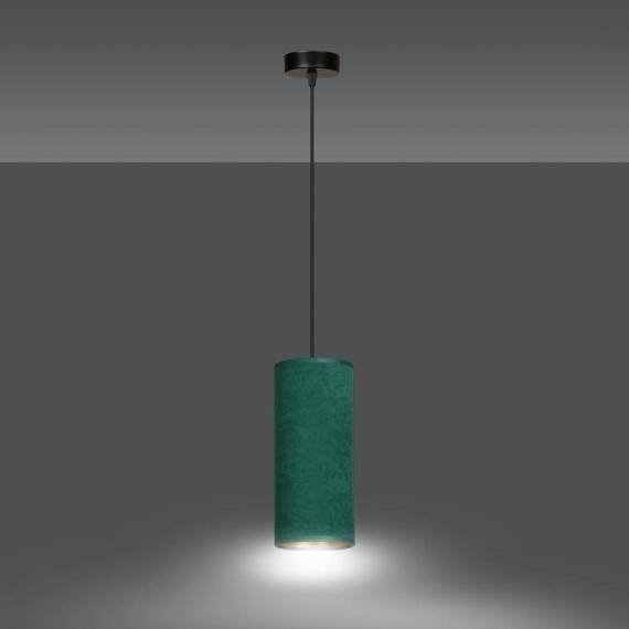 Wisząca lampa BENTE 1 BL GREEN czarny (1058/1) - Emibig