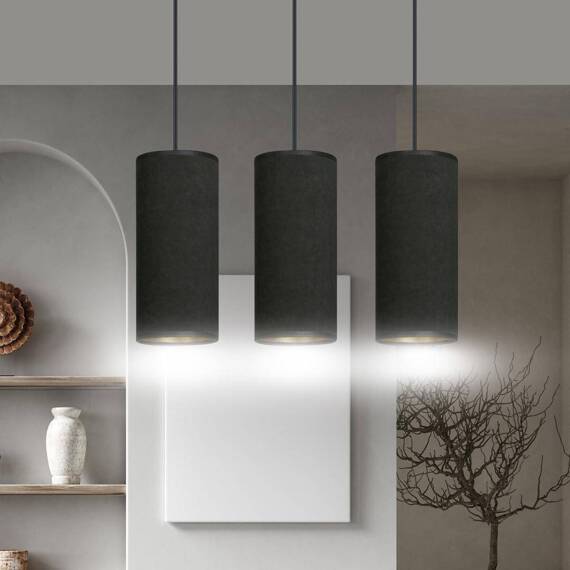 Wisząca lampa BENTE 3 BL BLACK czarny (1067/3) - Emibig