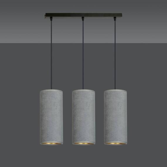 Wisząca lampa BENTE 3 BL GRAY czarny (1060/3) - Emibig