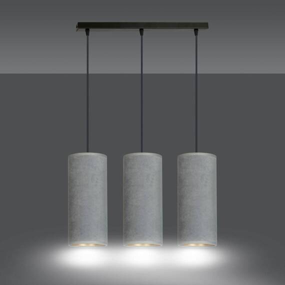 Wisząca lampa BENTE 3 BL GRAY czarny (1060/3) - Emibig