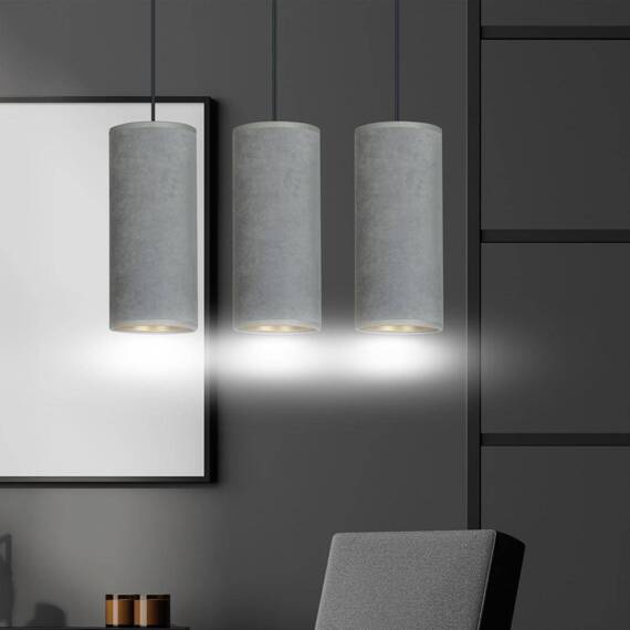 Wisząca lampa BENTE 3 BL GRAY czarny (1060/3) - Emibig