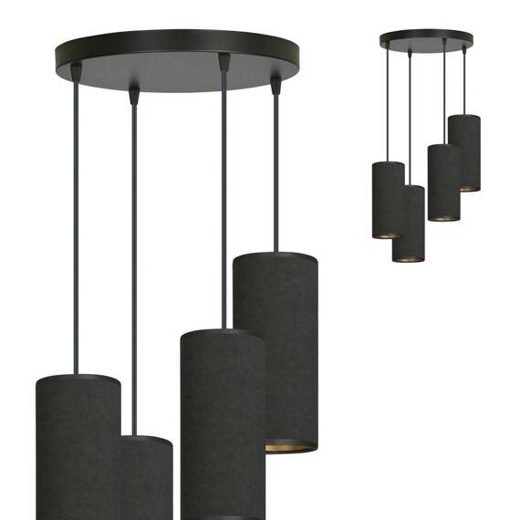 Wisząca lampa BENTE 4 BL PREMIUM BLACK czarny (1067/4PREM) - Emibig