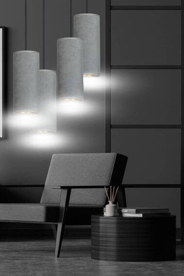 Wisząca lampa BENTE 4 BL PREMIUM GRAY czarny (1060/4PREM) - Emibig