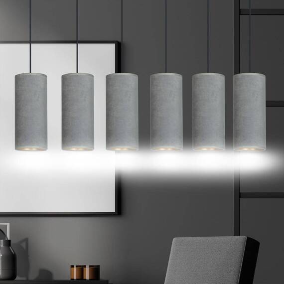 Wisząca lampa BENTE 6 BL GRAY czarny (1060/6) - Emibig