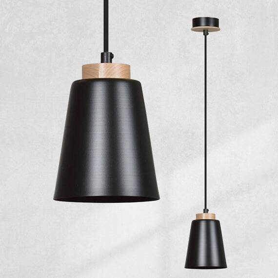 Wisząca lampa BOLERO 1 BLACK czarny (442/1) - Emibig