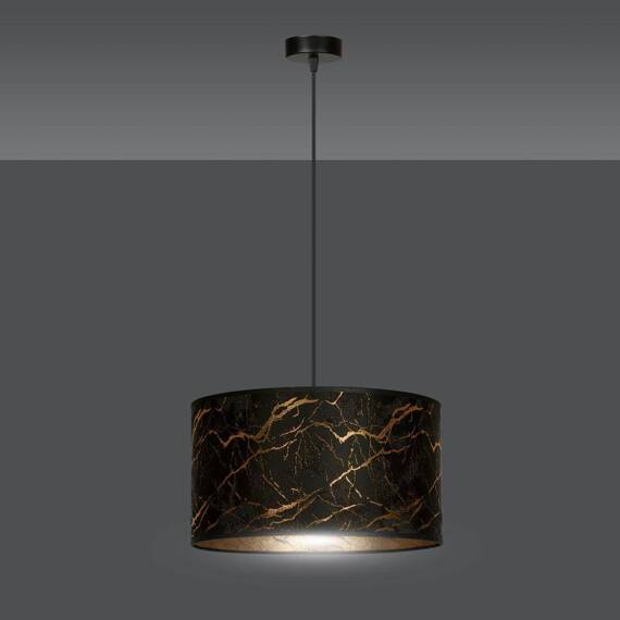 Wisząca lampa BRODDI 1 BL MARBEL BLACK czarny (1048/1) - Emibig