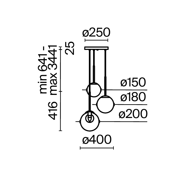 Wisząca lampa Basic form Maytoni MOD521PL-03G