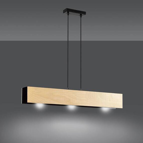 Wisząca lampa CARLO 3 BLACK czarny (610/3) - Emibig