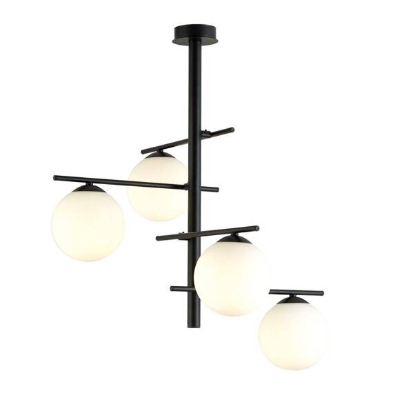 Wisząca lampa CONCORD 4 OPAL czarny (1197/4) - Emibig