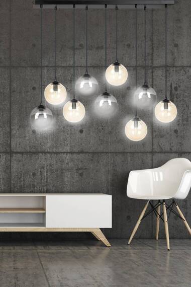 Wisząca lampa COSMO 9 BL MIX1 czarny (714/9M1) - Emibig