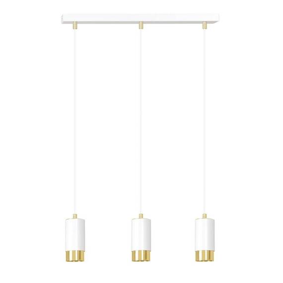 Wisząca lampa FUMIKO 3 WH/GOLD biały-Złoty (815/3) - Emibig