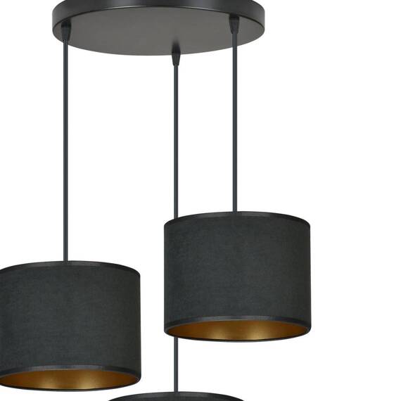 Wisząca lampa HILDE 3 BL PREMIUM BLACK czarny (1054/3PREM) - Emibig