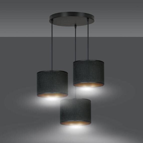 Wisząca lampa HILDE 3 BL PREMIUM BLACK czarny (1054/3PREM) - Emibig