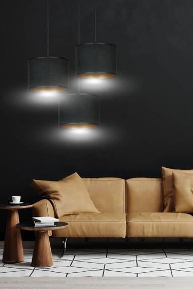 Wisząca lampa HILDE 3 BL PREMIUM BLACK czarny (1054/3PREM) - Emibig