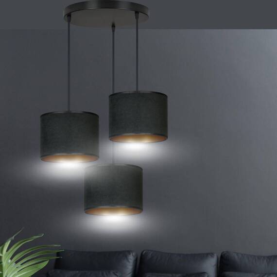 Wisząca lampa HILDE 3 BL PREMIUM BLACK czarny (1054/3PREM) - Emibig