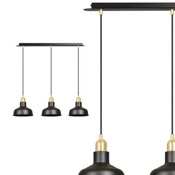 Wisząca lampa IBOR 3 BLACK czarny (1042/3) - Emibig