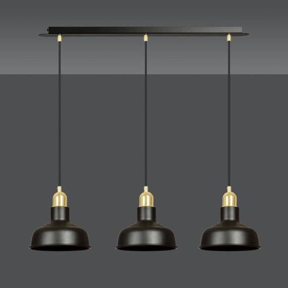 Wisząca lampa IBOR 3 BLACK czarny (1042/3) - Emibig