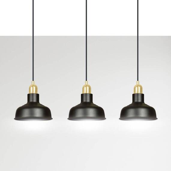 Wisząca lampa IBOR 3 BLACK czarny (1042/3) - Emibig