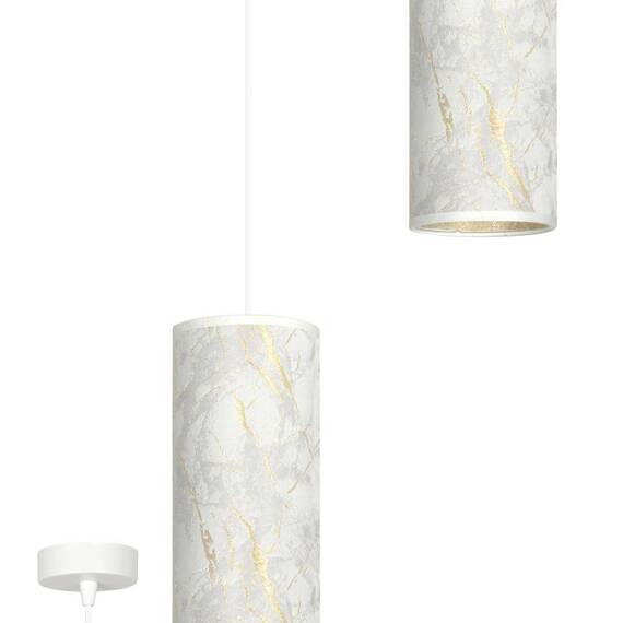 Wisząca lampa KARLI 1 WH MARBEL WHITE biały (1057/1) - Emibig