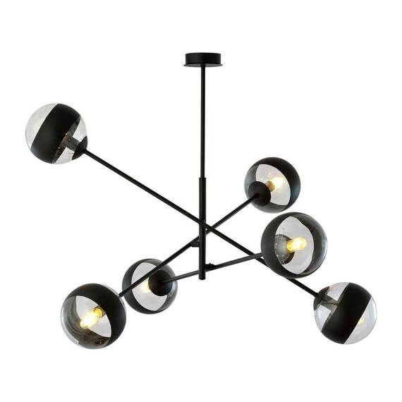 Wisząca lampa LINEAR 6 BLACK/STRIPE czarny (1168/6) - Emibig