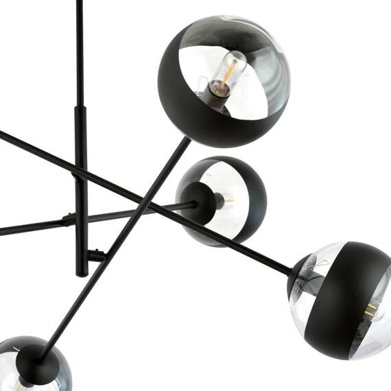 Wisząca lampa LINEAR 6 BLACK/STRIPE czarny (1168/6) - Emibig