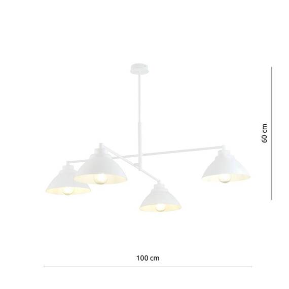 Wisząca lampa MAVERICK 4 WHITE  biały (1212/4) - Emibig