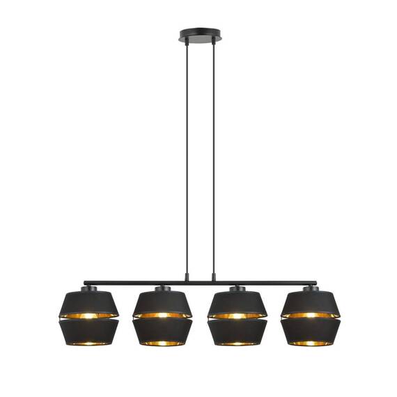 Wisząca lampa  PIANO 4 BLACK/GOLD  czarny (1183/4) - Emibig