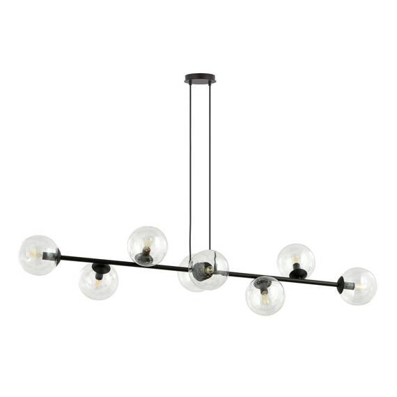 Wisząca lampa ROSSI 8 BL TRANSPARENT czarny (874/8) - Emibig