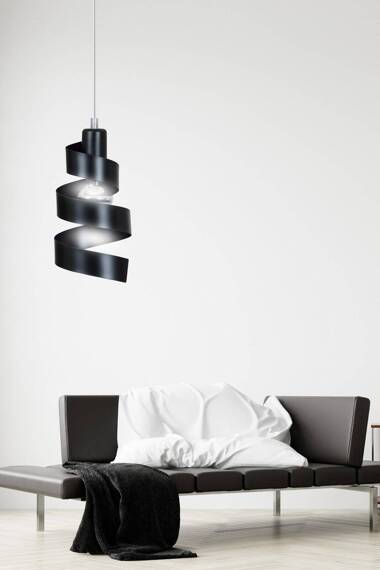 Wisząca lampa SAGA 1 BLACK czarny (352/1) - Emibig