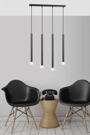 Wisząca lampa SELTER 4 BLACK czarny (552/4) - Emibig