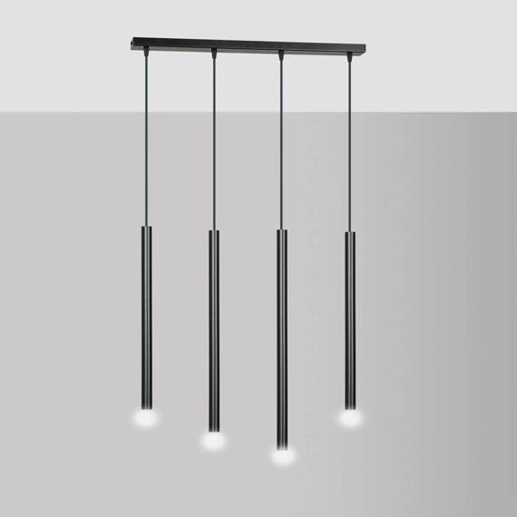 Wisząca lampa SELTER 4 BLACK czarny (552/4) - Emibig