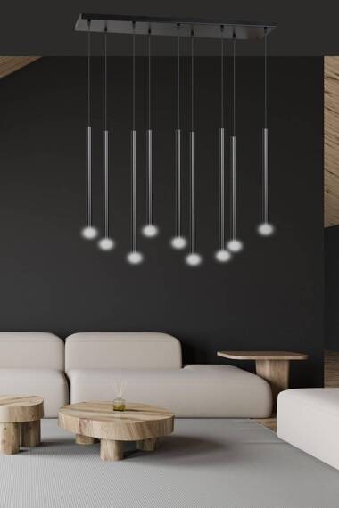 Wisząca lampa SELTER 9 BLACK czarny (552/9) - Emibig